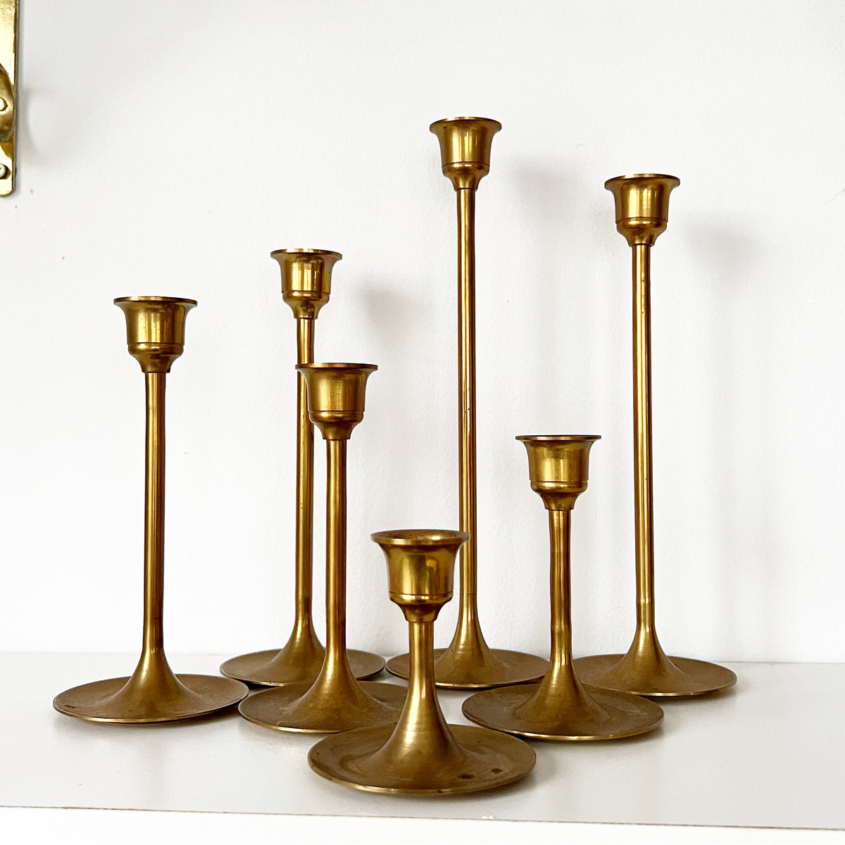Brass Candlestick Set What These Old Things NS