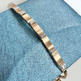 10K Gold Filled and Diamond Kaspar and Esh Bracelet