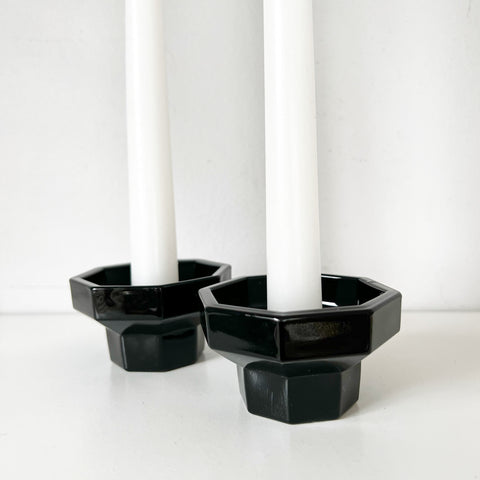 Arcoroc Black Candlesticks