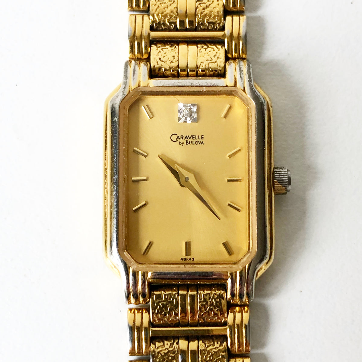 Vintage Gold Tone Caravelle Diamond by Bulova Watch – What