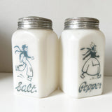 Hazel Atlas Dutch Milkglass Salt and Pepper Set
