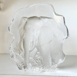 Mats Jonasson Art Crystal Elephant Sculpture
