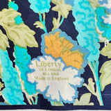 Liberty of London Blue Floral Vintage Silk Scarf