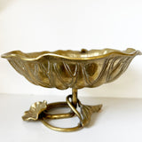 Art Nouveau Lily Pad Brass Bowl