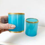 Blue Milk Glass Cups