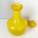 MCM Yellow Glass Decanter