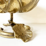 Art Nouveau Lily Pad Brass Bowl