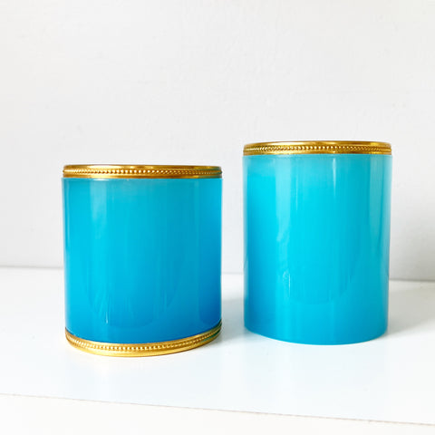 Blue Milk Glass Cups