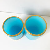 Blue Milk Glass Cups