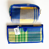 Plaid Wallet and Zipper Pouch