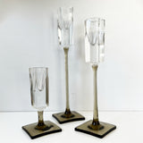 Trio of Vintage Rosenthal Crystal Candlesticks