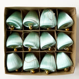 Box of 12 Blue Satin Bells