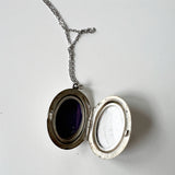 Sterling Oval Locket on Sterling Chain