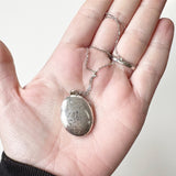 Sterling Oval Locket on Sterling Chain