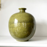 Vintage Round Green Vase