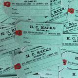 Lot of Vintage Quebec Garden Centre Tags