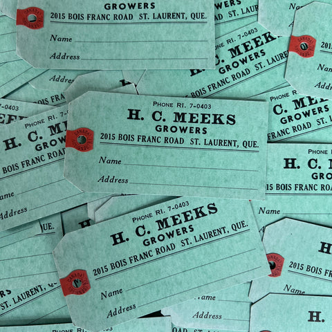 Lot of Vintage Quebec Garden Centre Tags