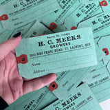 Lot of Vintage Quebec Garden Centre Tags