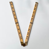Wood and Brass Folding Ruler