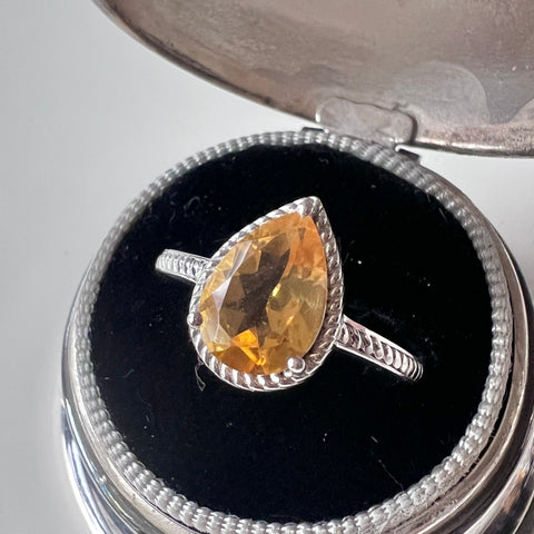 Sterling Citrine Ring