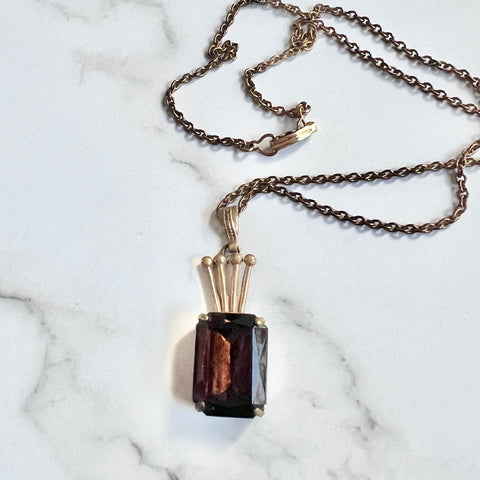 Vintage Smoky Topaz Necklace
