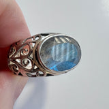 Sterling and Labradorite Ring