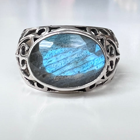 Sterling and Labradorite Ring