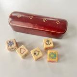 Italian Leather Case with Poker Dice