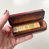 Italian Leather Case with Poker Dice