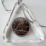 Dime Necklace on Sterling Chain