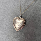 12K Gold Filled Cross Heart Locket