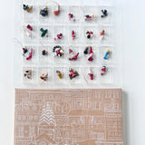 Advent Calendar with Vintage Wooden Ornaments