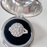 Diamond and Rhodium Plated Sterling Ring