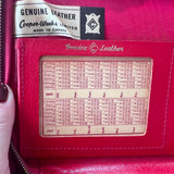 Red Leather Zip Organizer