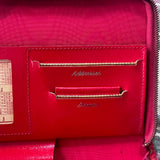 Red Leather Zip Organizer