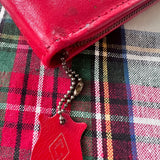 Red Leather Zip Organizer
