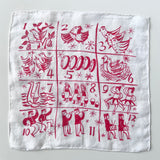 12 Days of Christmas Vintage Hankie