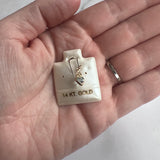 14K Gold Pendant with Blue Topaz