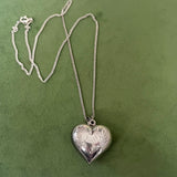 Sterling Puffy Heart Necklace
