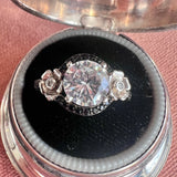Sterling Silver Black Crystal Ring Sarah M