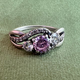 Sterling Pink Stone Ring