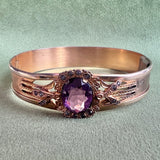 Vintage Gold Plated Bracelet with Amethyst