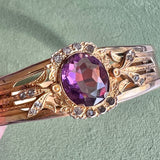 Vintage Gold Plated Bracelet with Amethyst