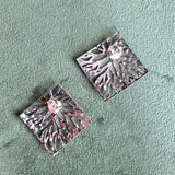 Square Sterling Silver Earrings