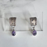 Sterling Silver and Amethyst Dangle Earrings