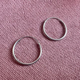 Simple Sterling Silver Hoops