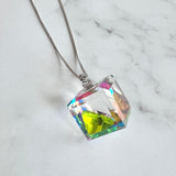 Crystal Pendant on Sterling Chain