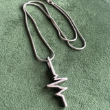 Sterling Heartbeat Pendant on Sterling Chain