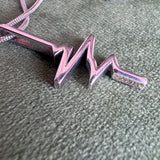 Sterling Heartbeat Pendant on Sterling Chain