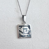 Sterling and Abalone Pendant on Sterling Chain
